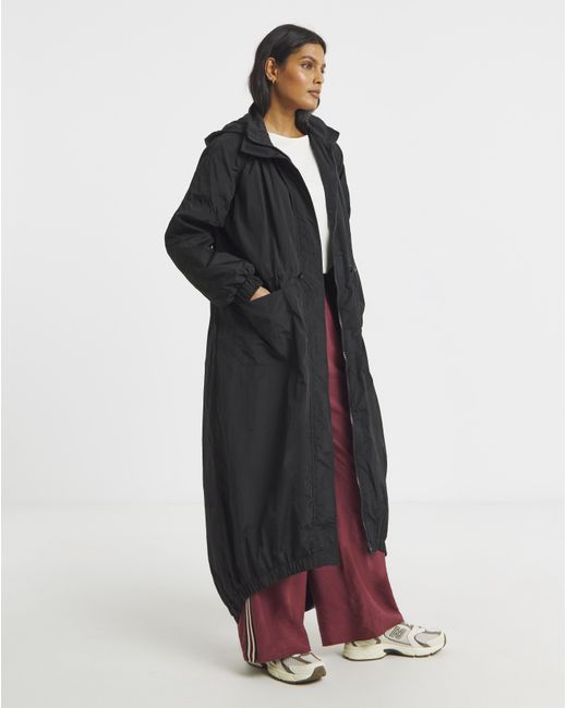 Simply Be Blue Pocket Detail Parachute Parka