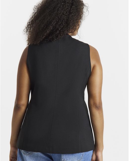 Simply Be Black Longline Waistcoat