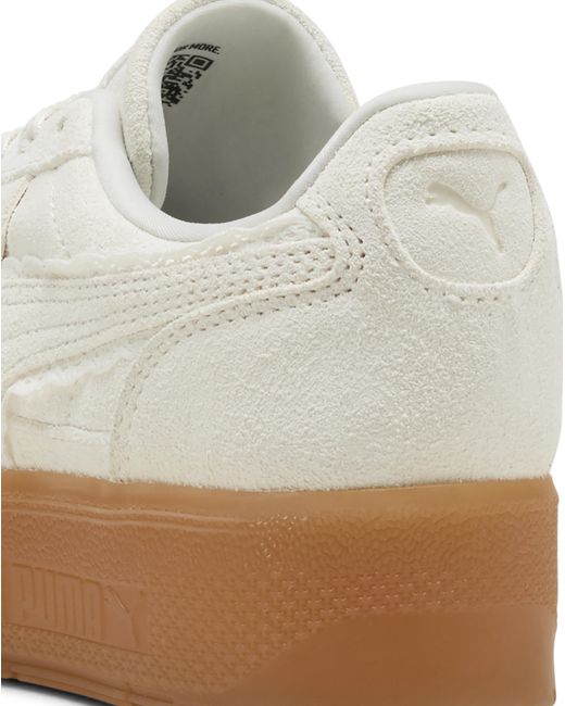 PUMA White Palermo Elevata Suede Trainers