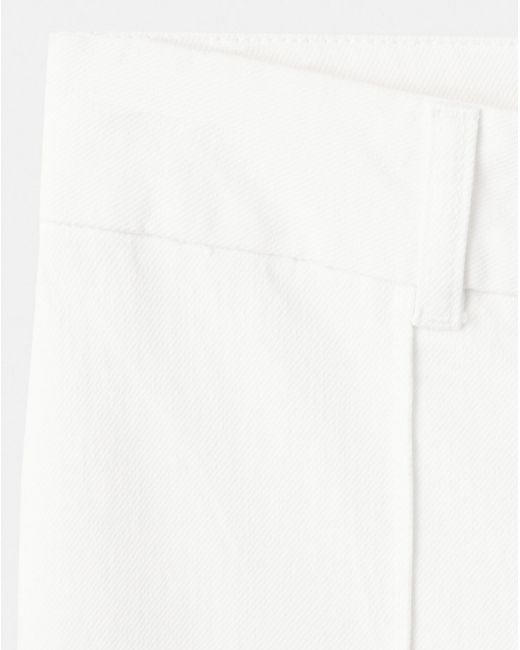 Mango White High-Waisted Wide Leg Jeans
