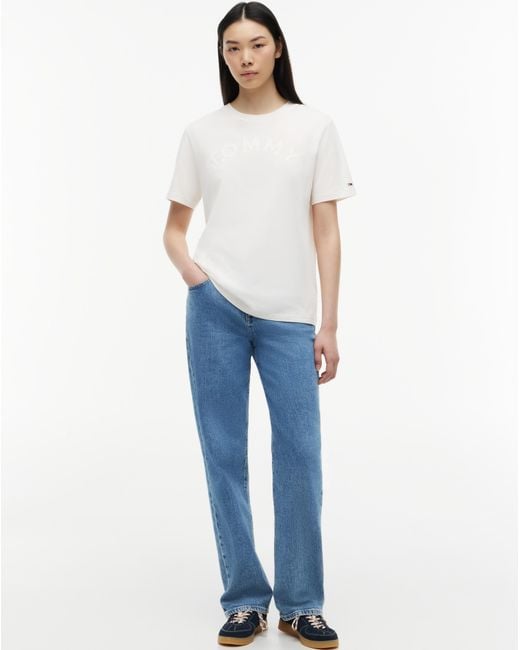 Tommy Hilfiger White Relaxed Varsity Tee