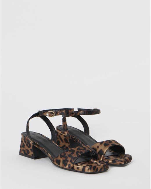 Simply Be Blue Barely There Low Block Heel Ex Wide