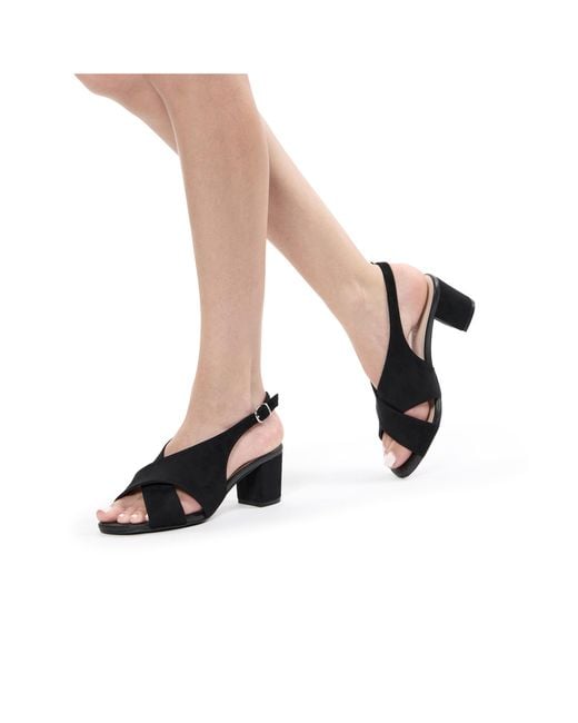 Paradox London Black Neroli Wide Fit Sandals