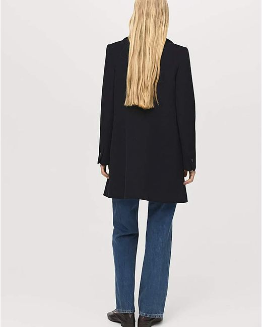 Mango Blue Mid Length Coat