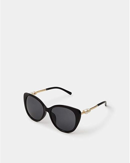 Accessorize White Pearl Cat Eye Sunglasses