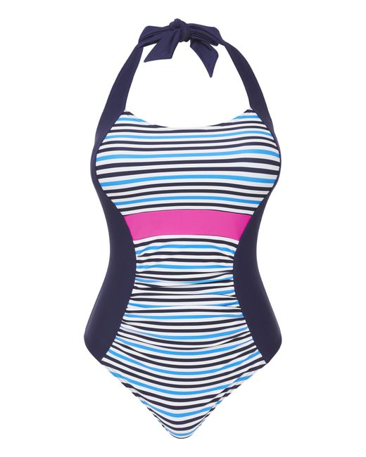 JD Williams Blue Sports Halterneck Swimsuit