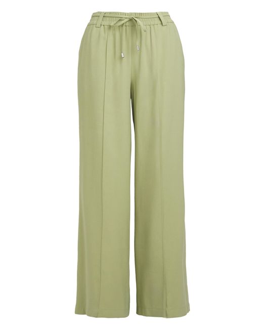 Simply Be Green Twill Wide Leg Trousers