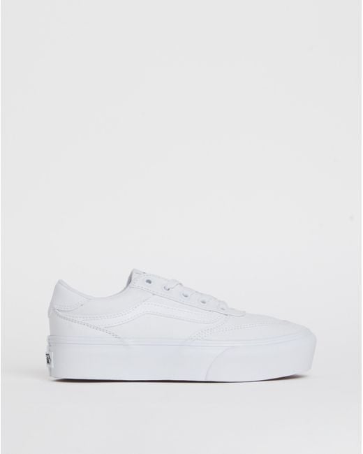 Vans White Brooklyn Platform Trainers