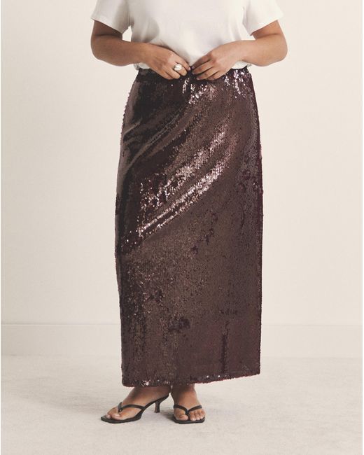 Simply Be Natural Sequin Midaxi Skirt