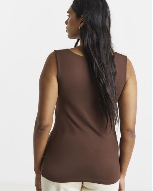 Simply Be Brown Square Neck Vest