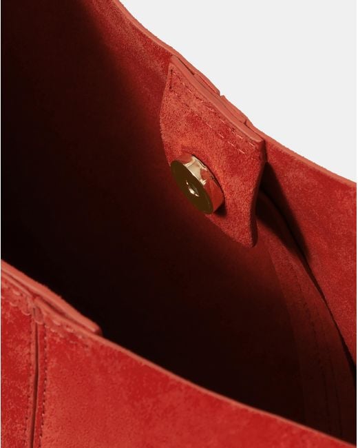 Accessorize Red Knot Leather Shoulder Bag