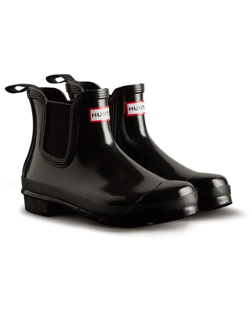 Hunter Black Original Chelsea Gloss