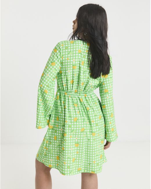 Twisted Wunder Green Twiggy Check Dress