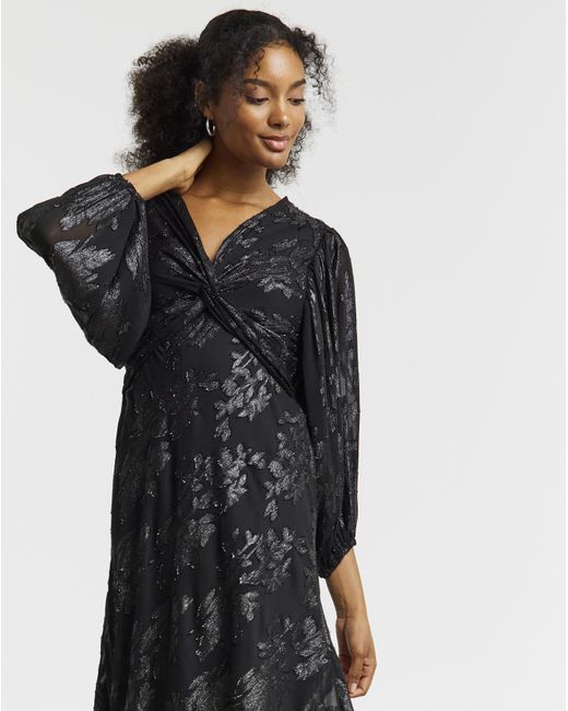 Joanna Hope Black Lurex Dress