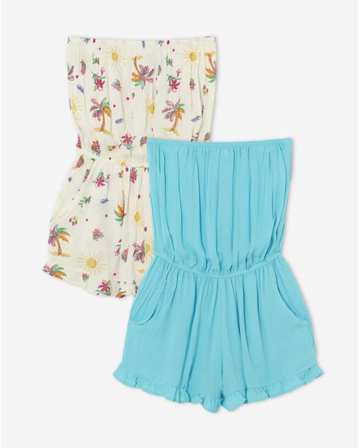 Simply Be Multicolor 2 Pack Value Bandeau Playsuits