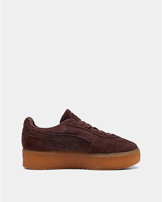 PUMA Brown Palermo Elevata Suede Trainers