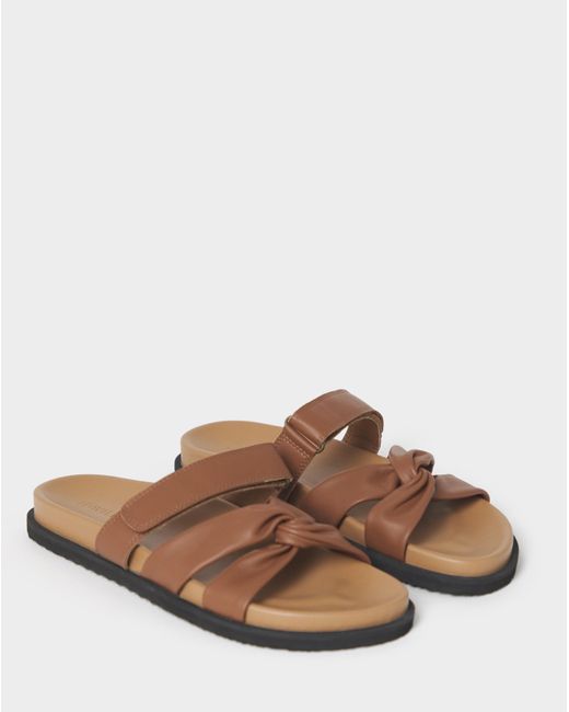 JD Williams White Twist Front Footbed Sandal Wide