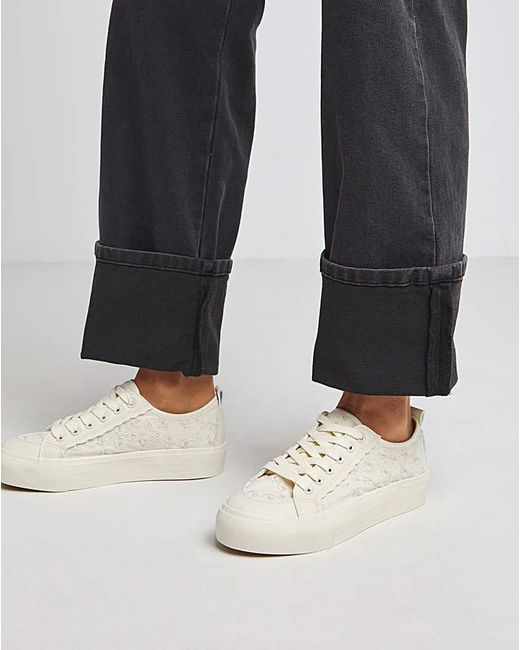 Simply Be Black Mesh Lace Trainer