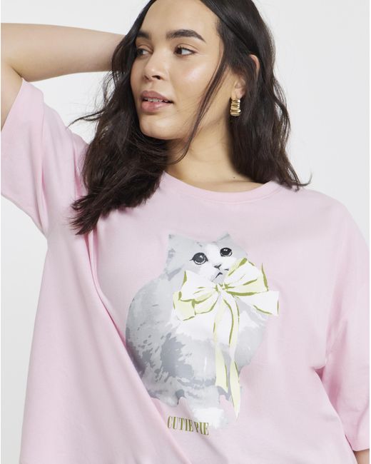 Simply Be Pink Cutie Pie Graphic Tee