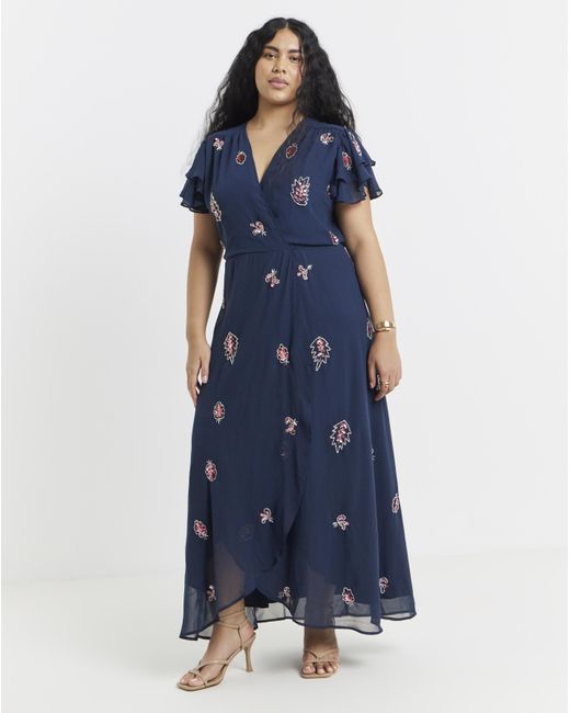 Hope & Ivy Blue Joslin Maxi