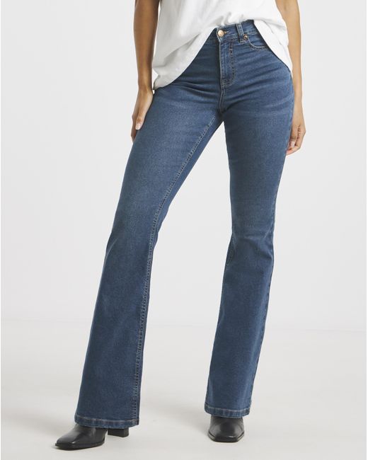 Simply Be Blue 24/7 Flare Jeans