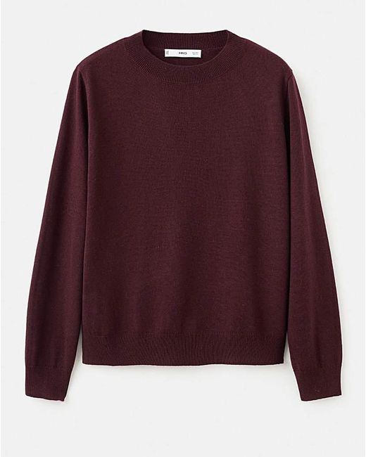 Mango Red Wool Mix Sweater