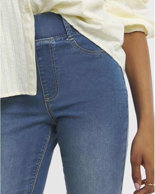 Simply Be Blue Slim Pull On Jeggings