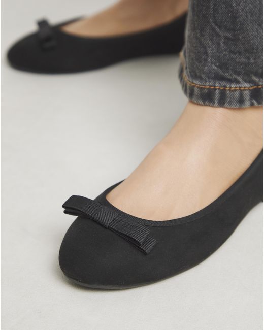 Simply Be Gray Classic Ballerina Bow Shoe Standard
