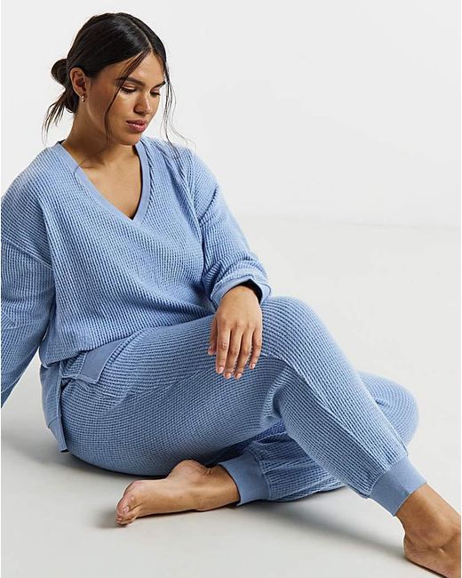 Pretty Secrets Blue Waffle Lounge Set