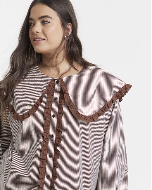Neon Rose Blue Stripe Smock Dress