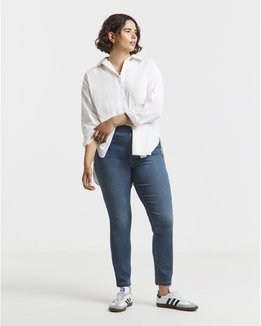 Simply Be Blue Slim Pull On Jeggings