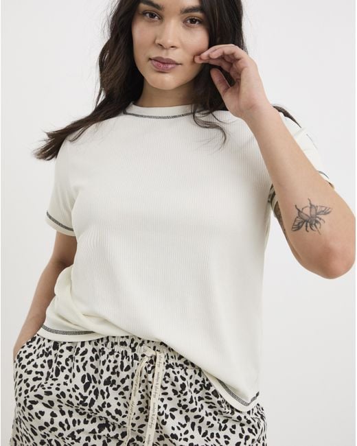 Pretty Secrets White Rib Short Set (2 Pack)