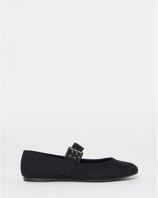 Simply Be Blue Mary Jane Ballerinas Extra Wide Fit