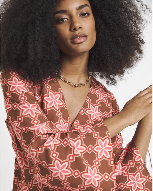 Twisted Wunder Red Mini Crepe Dress
