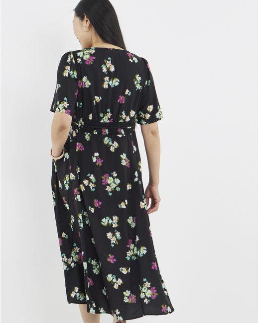 JD Williams Multicolor Square Neck Midi Dress