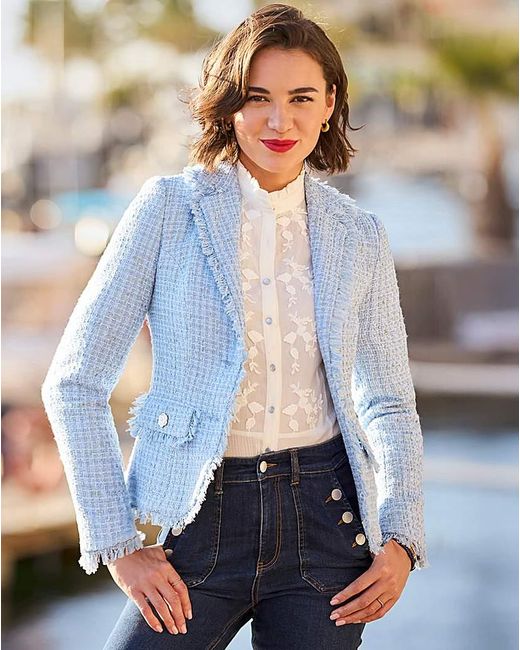Joe Browns Blue Jb Let's Do Lunch Boucle Jacket