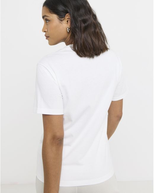 Adidas White Large Logo T-Shirt