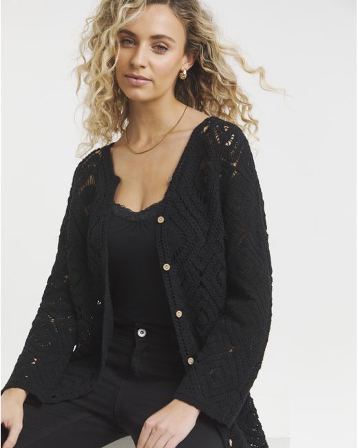 Joe Browns Black Crochet Cardigan