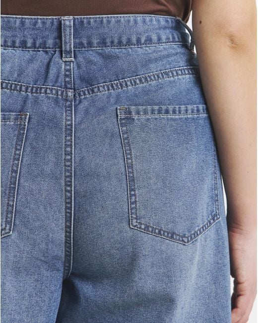 Simply Be Blue Lightweight Palazzo Jeans