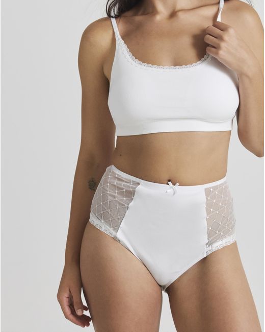 Pretty Secrets Black 2 Pack Rachel Embroidery Deep Brief