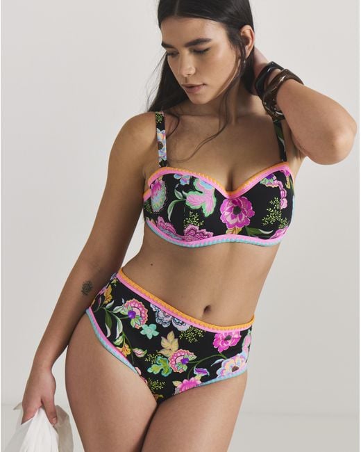 Figleaves Black Bandeau Underwired Bikini Top