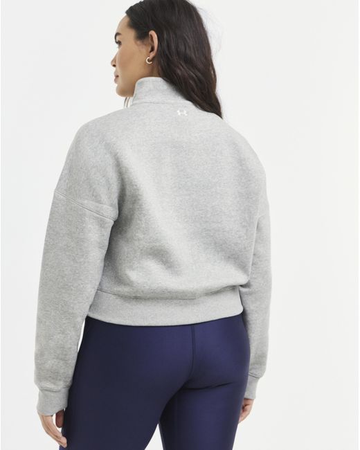 Under Armour Blue Rival Script Half Zip Sweat