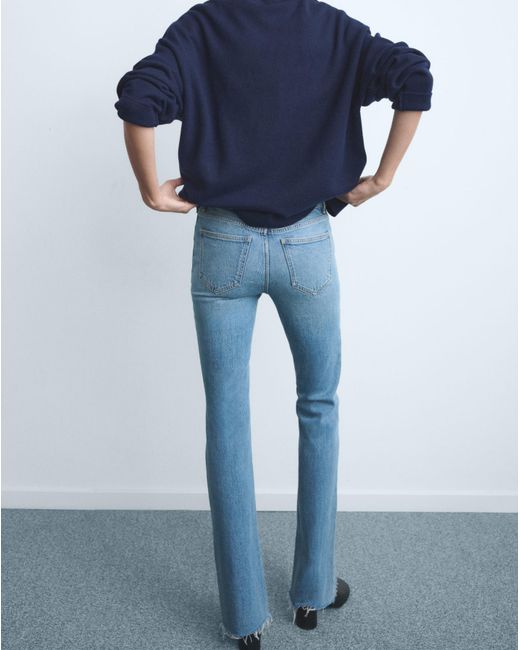 Mango Blue Flare Mid-Rise Jean