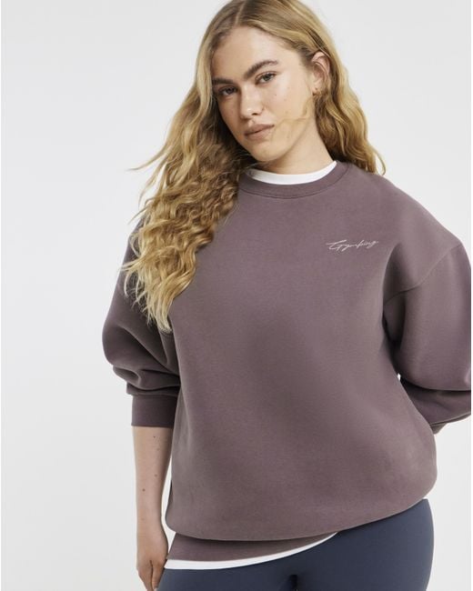 Gym King Purple Poise Relaxed Crew Sweatshirt