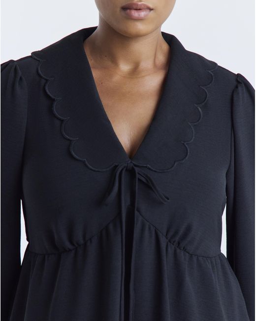 Simply Be Blue Collared Skater Dress