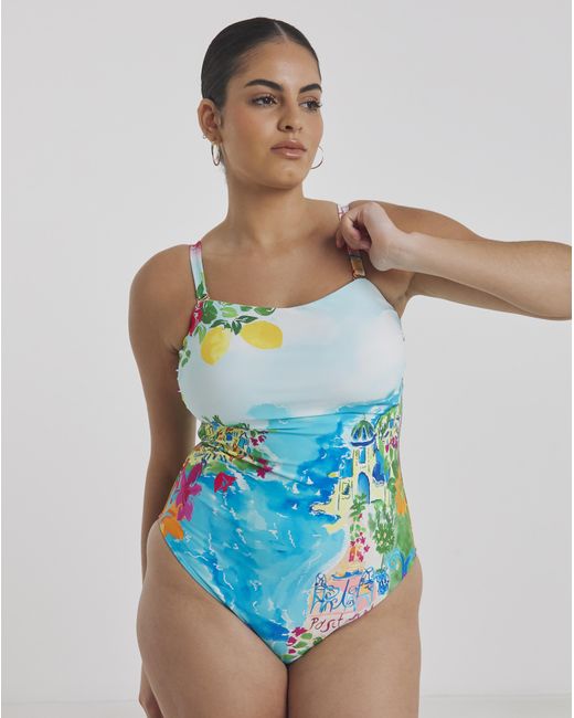 Simply Be Blue Bandeau Swimsuit