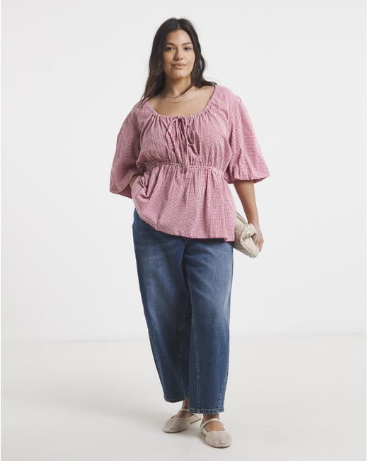 Simply Be Pink Short Sleeve Blouse