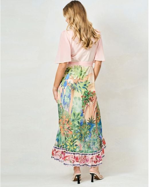 Hope & Ivy White Morocco Maxi Wrap Dress