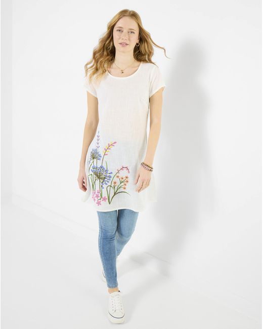Joe Browns Blue Jb Spring Meadow Embroidered Tunic Top