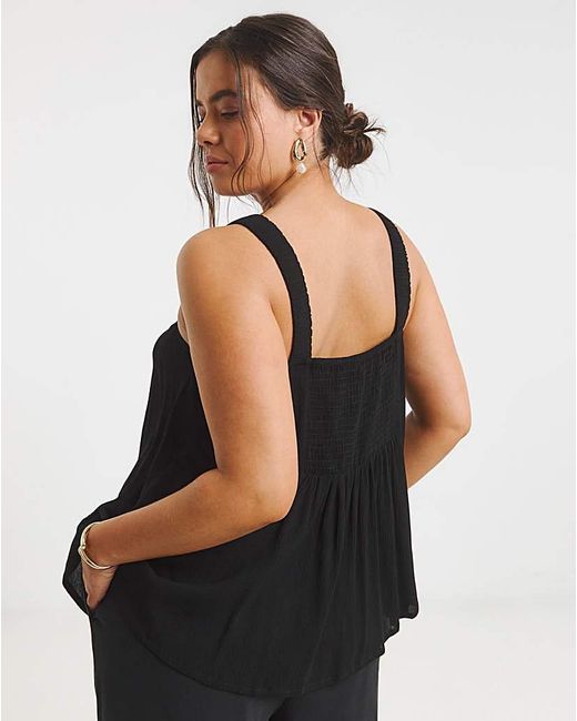 Simply Be Black Crinkle Cami